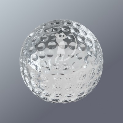 Crystal Golf Ball Paperweight Series, Small (2-3/8"x 1-3/4"H)