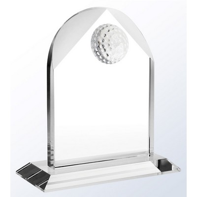 Distinguished Golf Arch Crystal Award, Medium (5-1/2"x7-1/2"H)